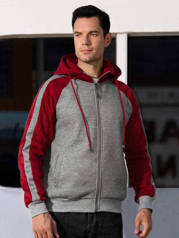 kakaclo Versatile Men's Hooded Zipper Cardigan with Color - Apparel | MENLL